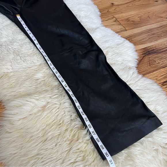 COS Black Leather Straight Leg Pants Size 6 - Picture 12 of 15